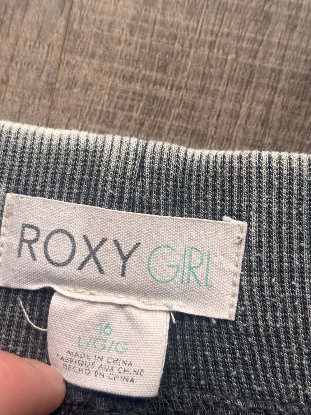 Roxy Girl Girls Grey Marled Graphic Drawstring Sweatpants Size 16 - Picture 5 of 5